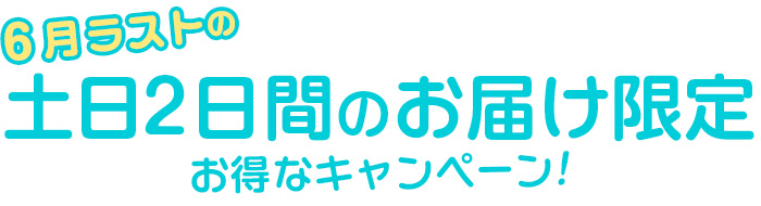 土日2日間限定キャンペーン