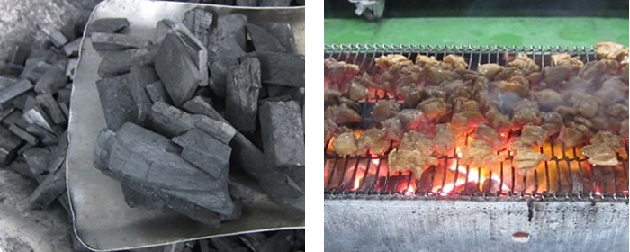 備長炭で焼き上げた｜炭火焼鳥