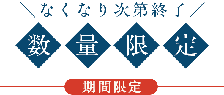 期間限定なくなり次第終了