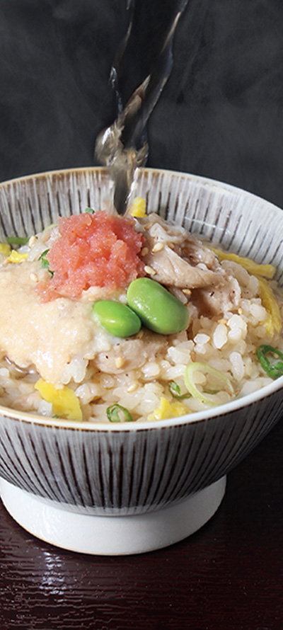 豚塩明太とろろ釜飯