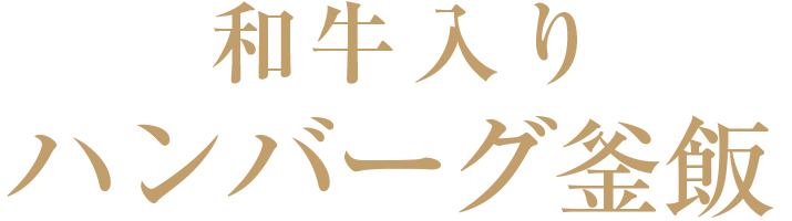 和牛入りハンバーグ釜飯