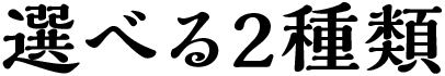 選べる2種類