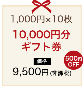 10,000円分ギフト券
