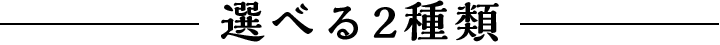 選べる2種類