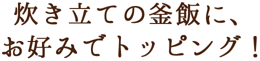 釜寅のトッピング