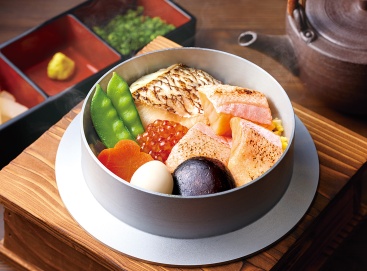 B734 鯛と鮭ハラスの釜飯